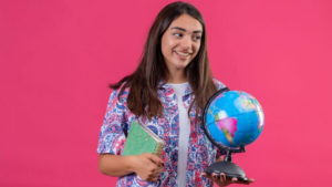 Girl Holding Globe
