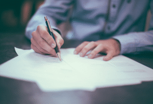 Man Writing