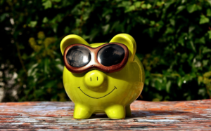 Piggy Bank with Sunglasses