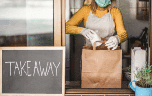 Serving Takeaway food