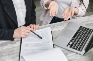 Two Women Working at a Computer