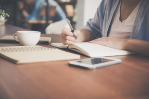 Woman with Notebook