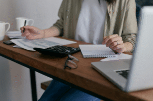 Woman Working on Laptop