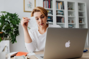 Woman Doing Taxes